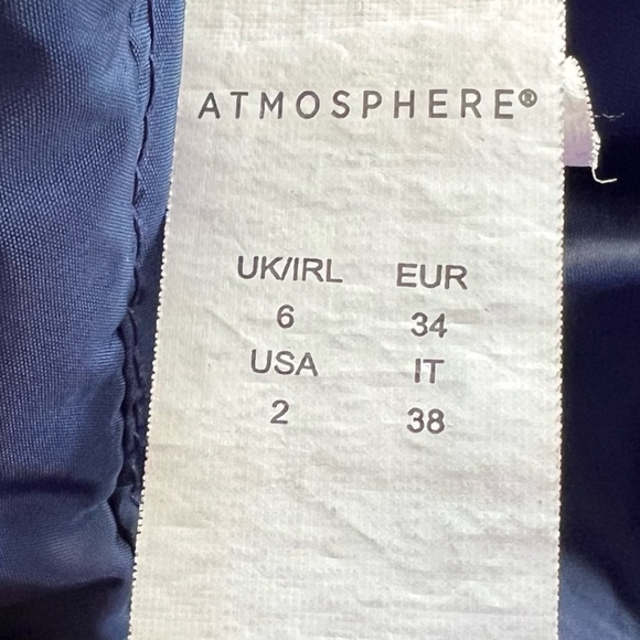 Atmosphere vest top zip front blue sleeveless Sz 2 XS - Picture 7 of 9